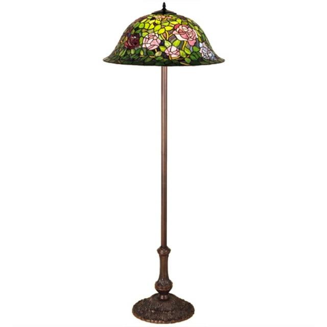30368 Meyda 63"H Tiffany Rosebush Floor Lamp