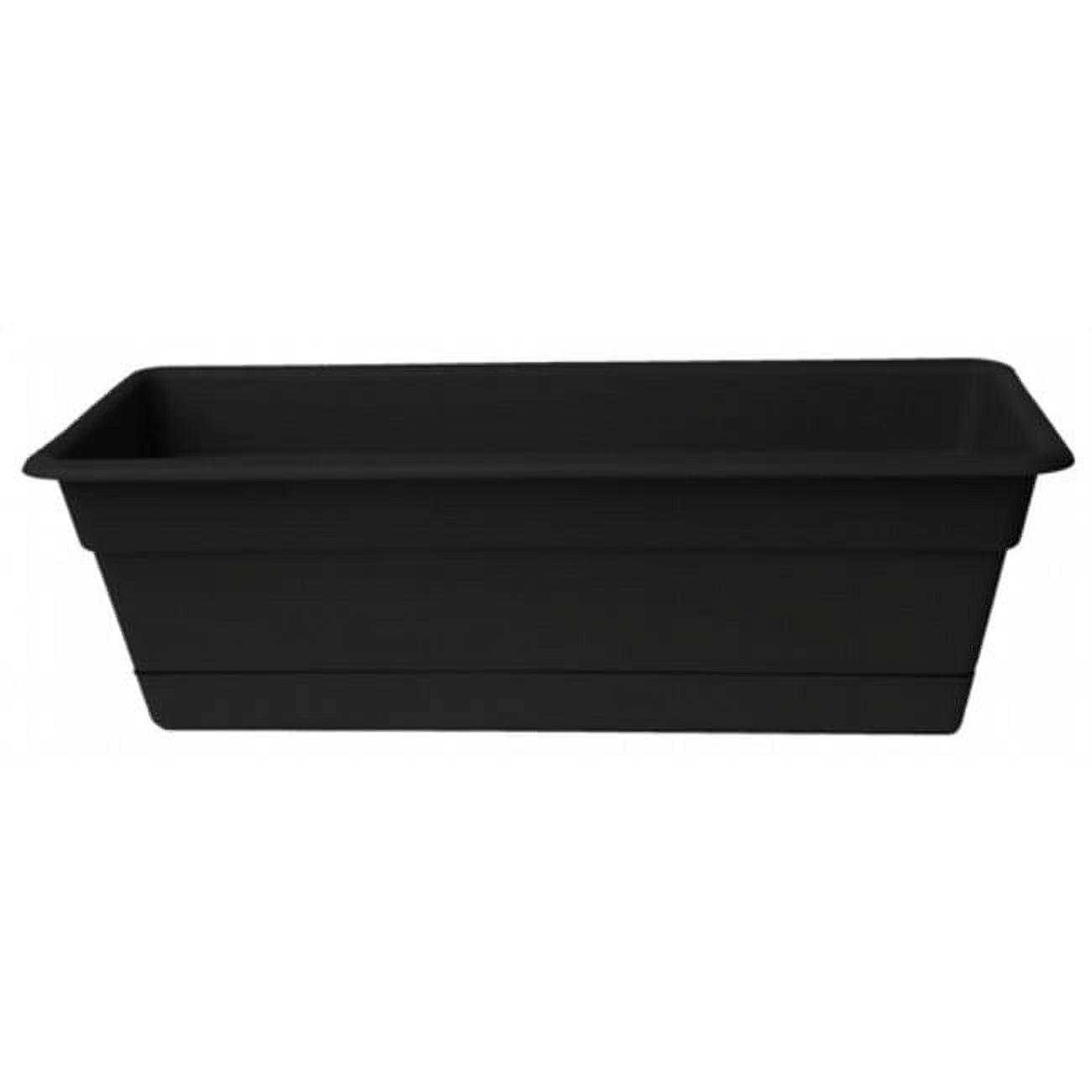 Bloem 30" Dura Cotta Black Resin Window Box Planter