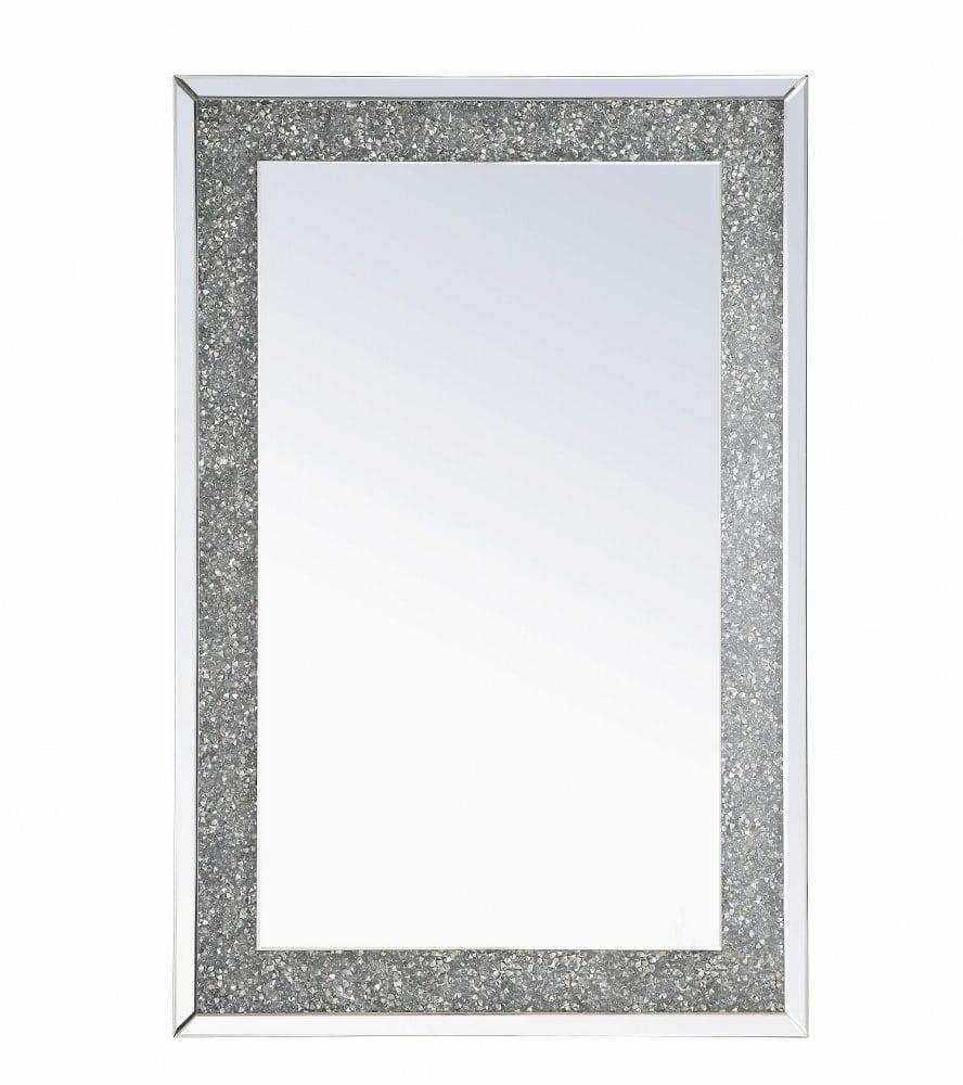 31.5 Inch Rectangle Crystal Mirror In Clear Finish