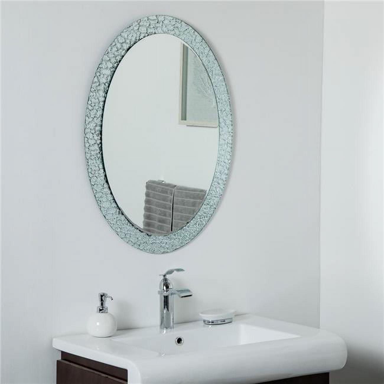 Elegant Jewel 31.5" x 23.6" Frameless Oval Wall Mirror