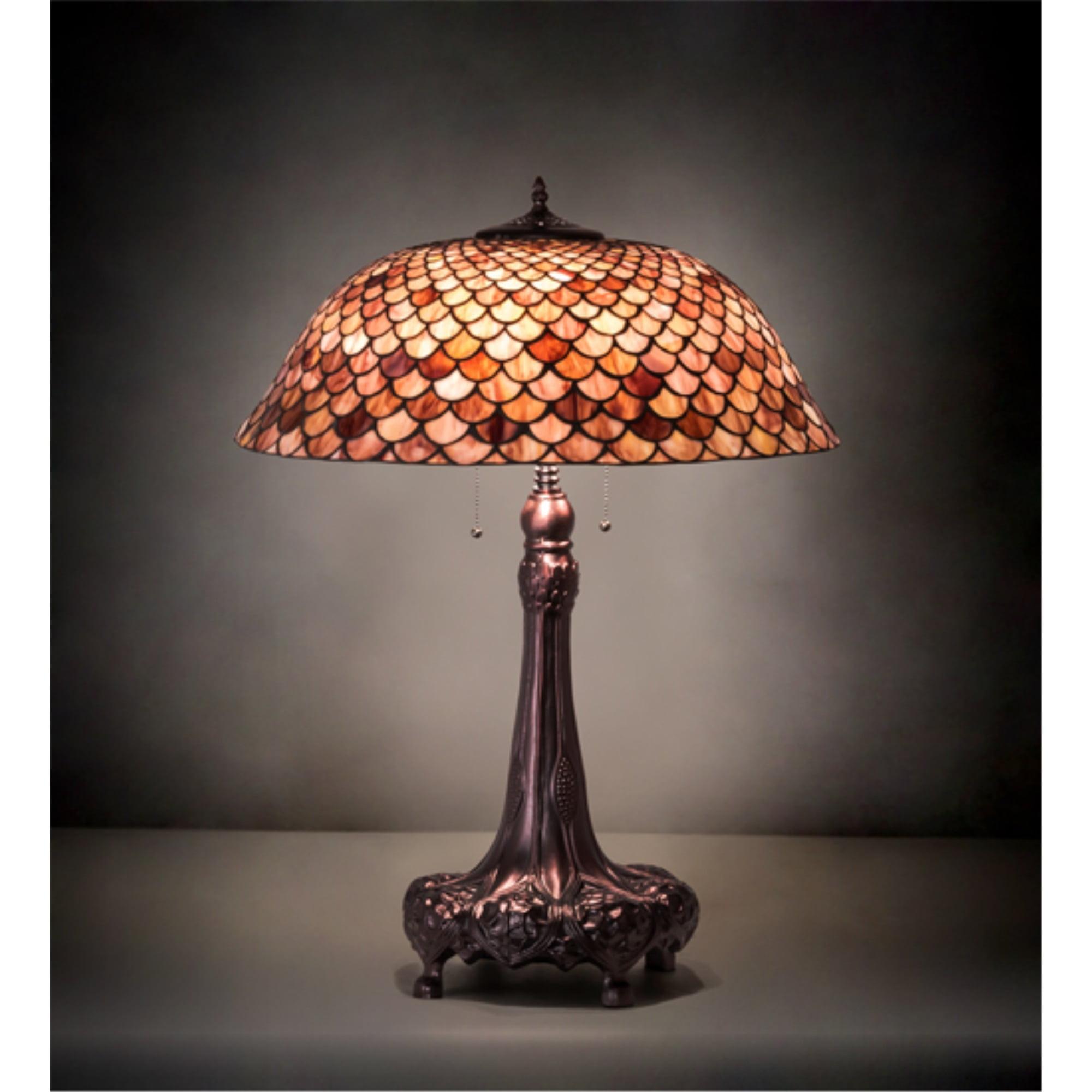 Meyda Lighting Meyda Tiffany & Stained Glass Metal Table Lamp