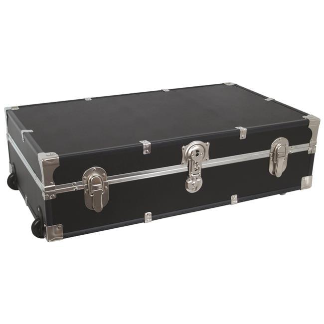 31 in. Under the Bed Trunk with Wheels & Lock, Black