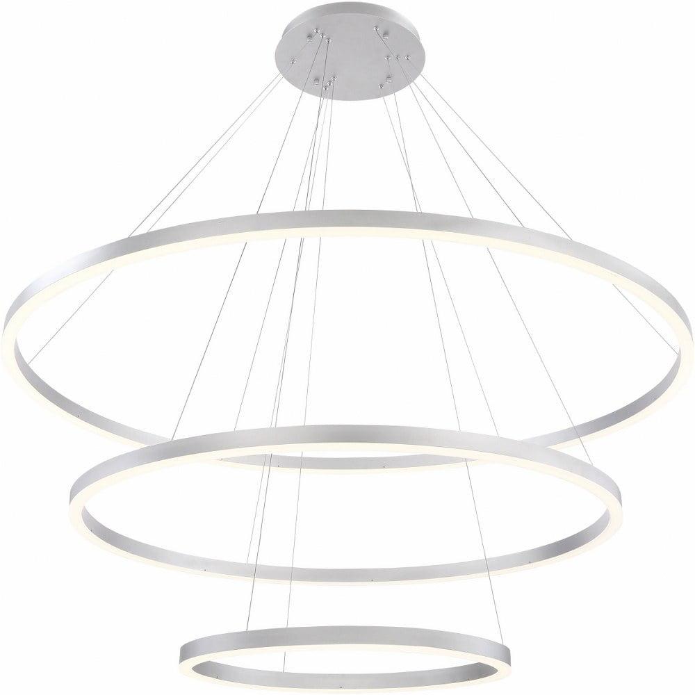 31474-016-Eurofase Lighting-Spunto 3 Tier Chandelier 3 Light-Silver Finish