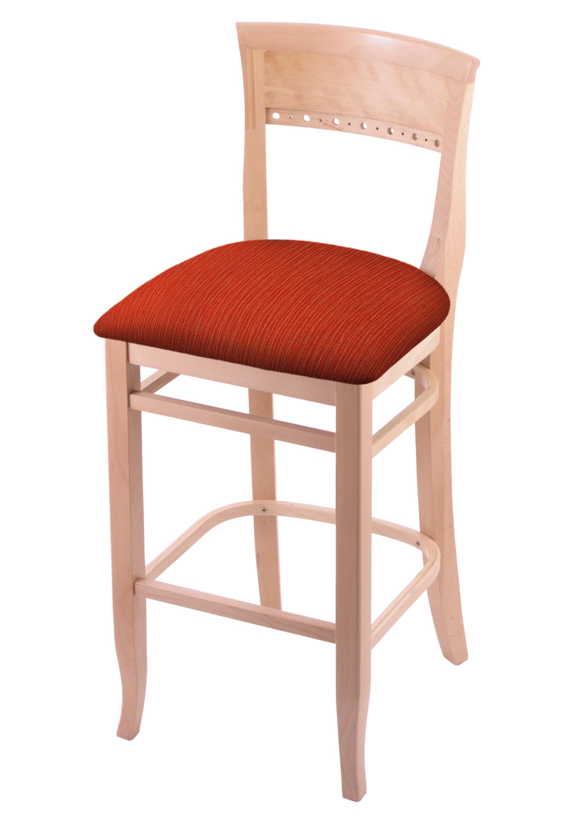 Adjustable Saddle Style 25" Counter Stool in Natural & Graph Poppy