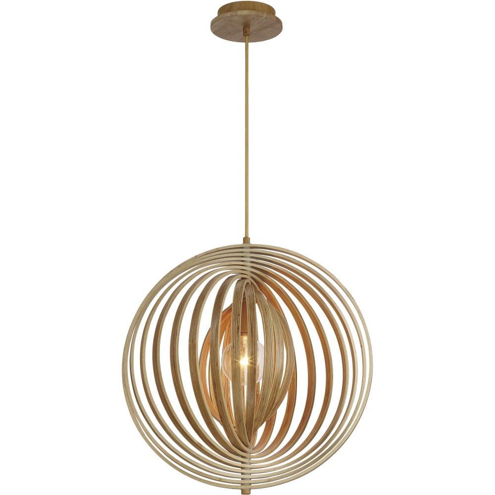 31873-017-Eurofase Lighting-Abruzzo - One Light Medium Pendant-Wood Finish
