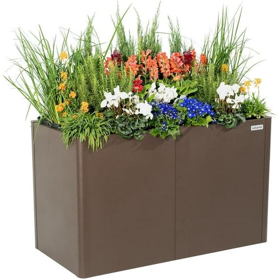Vego Garden Modern 32" Tall Metal Outdoor Long Planter Box