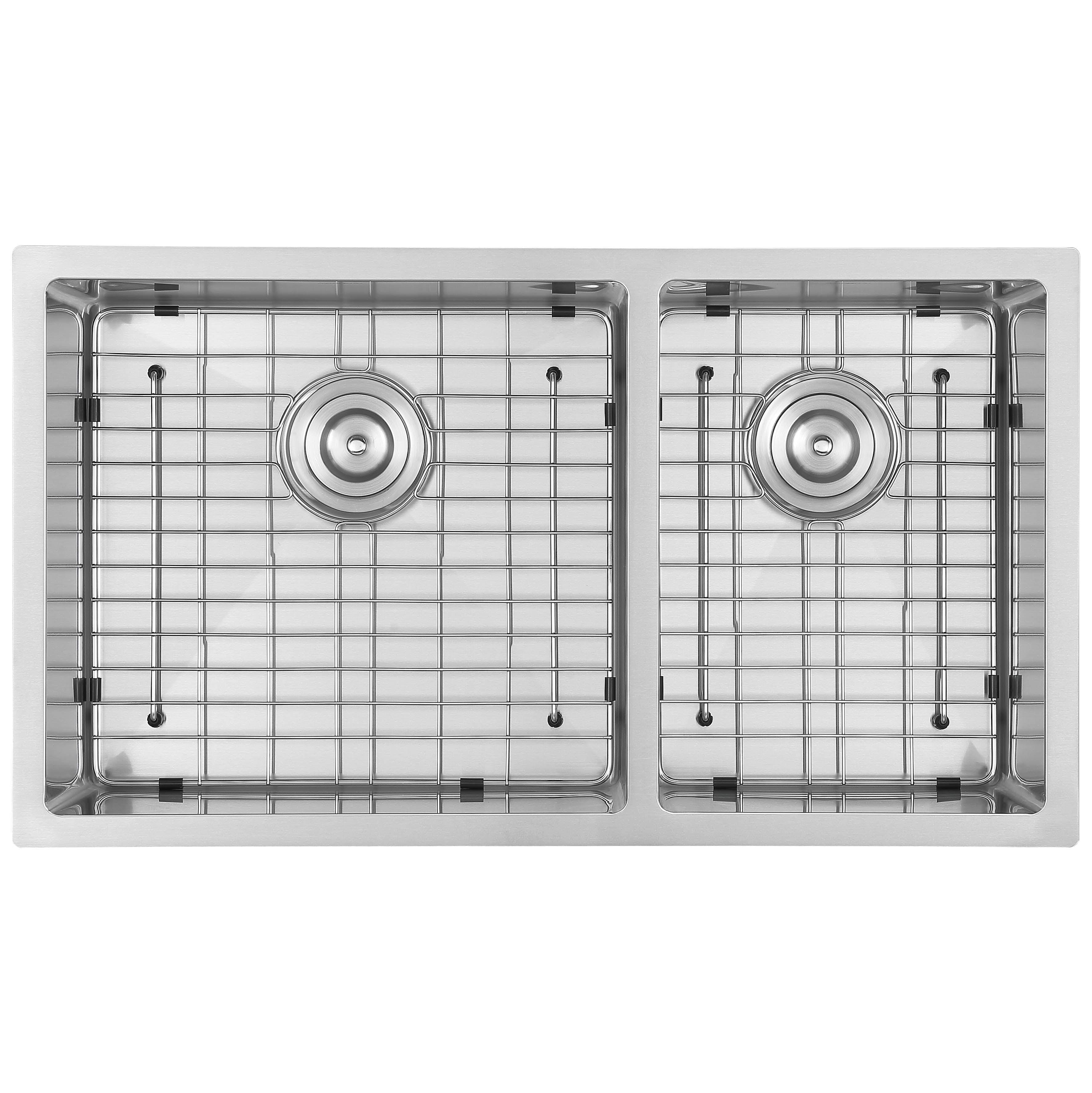 32" Stainless Steel Double Bowl Undermount Kitchen Sink