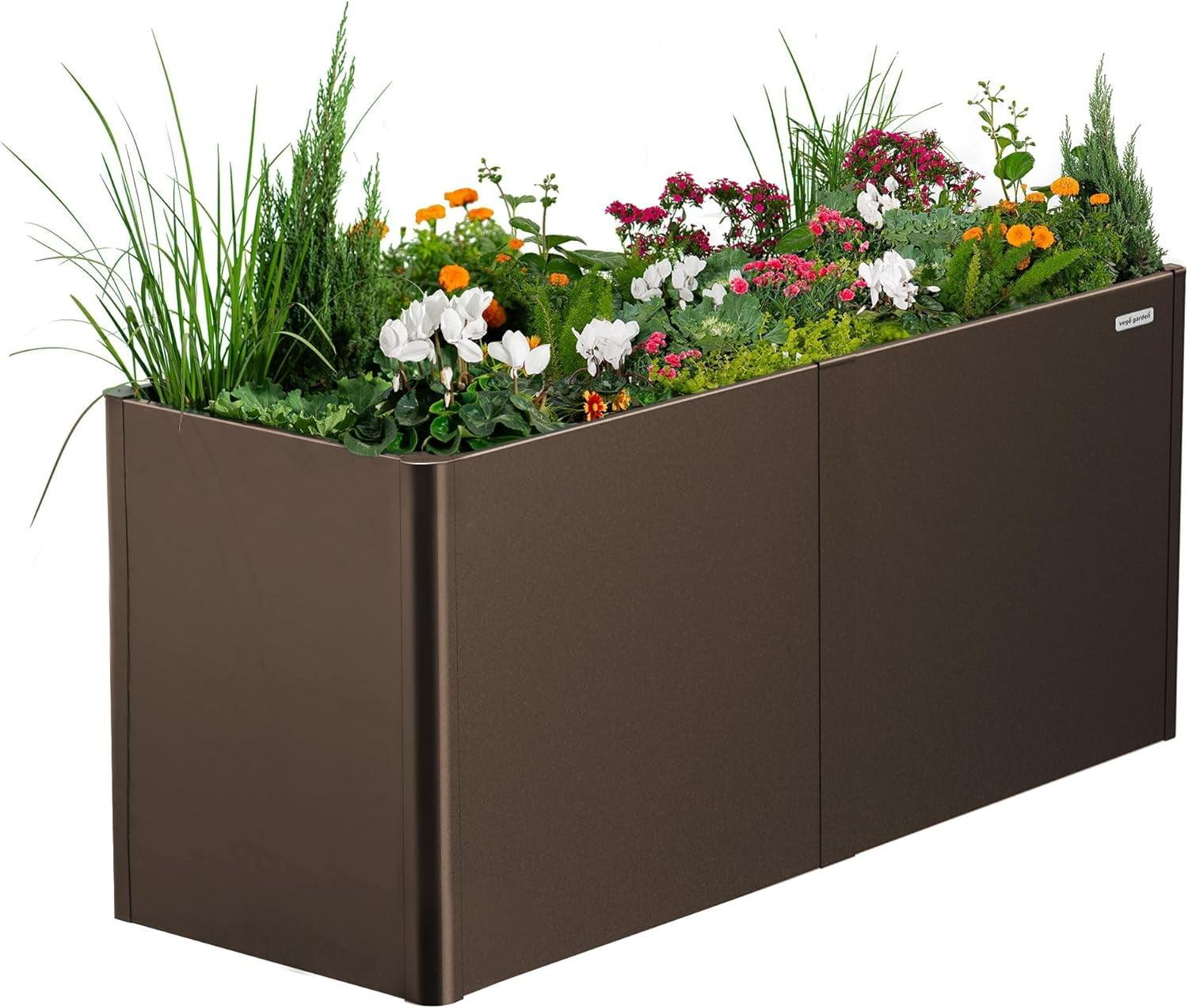 Vego Garden Modern 32" Tall Metal Outdoor Long Planter Box
