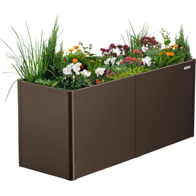 Vego Garden Modern 32" Tall Metal Outdoor Long Planter Box
