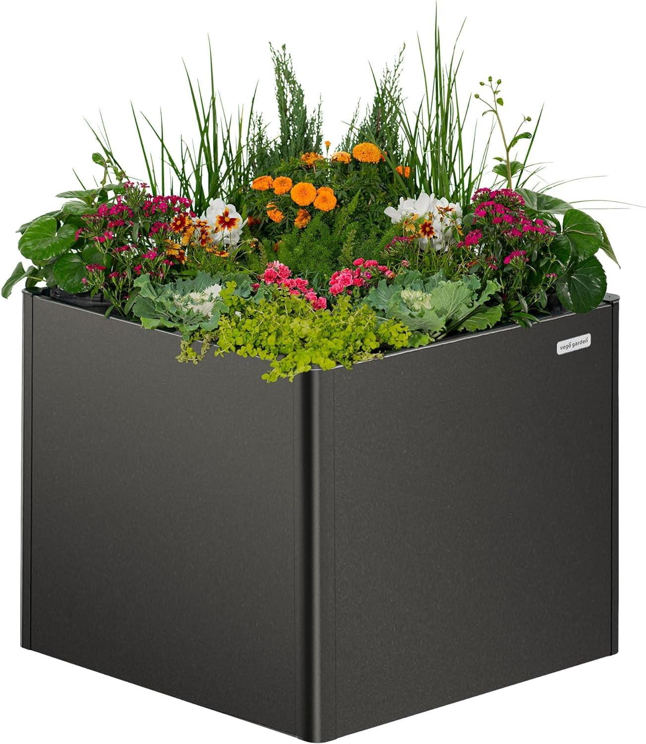 Vego Garden Modern 32" Tall Metal Outdoor Long Planter Box