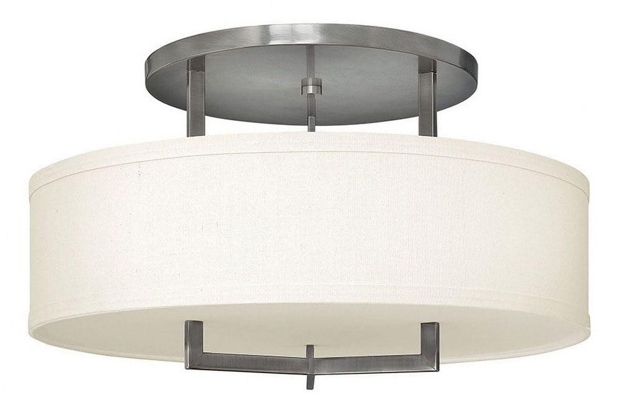 3211AN-Hinkley Lighting-Hampton - 3 Light Large Semi-Flush Mount in Transitional Style - 26 Inches Wide by 14.5 Inches High-Antique Nickel