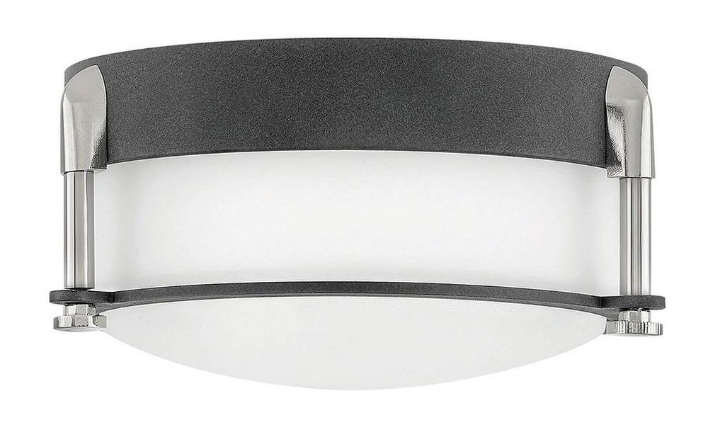 Hinkley Lighting Colbin 1 - Light Flush Mount in  Aged Zinc