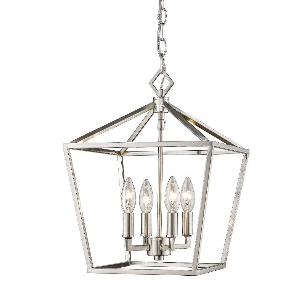 3234-SN-Millennium Lighting-Ritner - 4 Light Pendant-18 Inches Tall and 12 Inches Wide-Satin Nickel Finish    -Traditional Installation