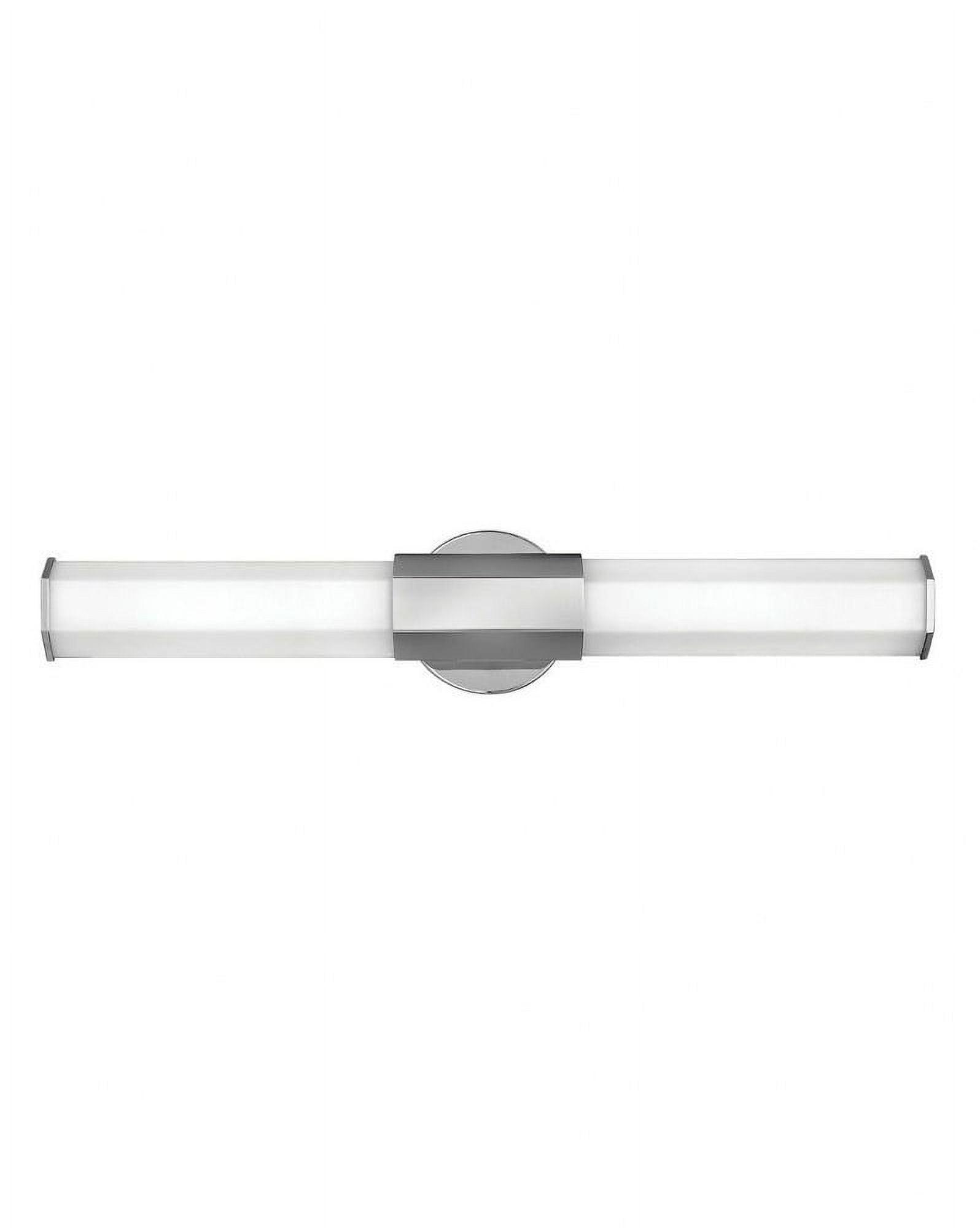 Polished Nickel Cylinder Outdoor Wall Light with Etched Glass