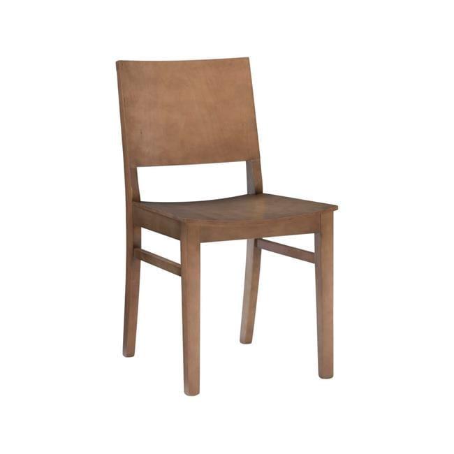 Natural Beechwood Slat Back Side Chair Set of 2