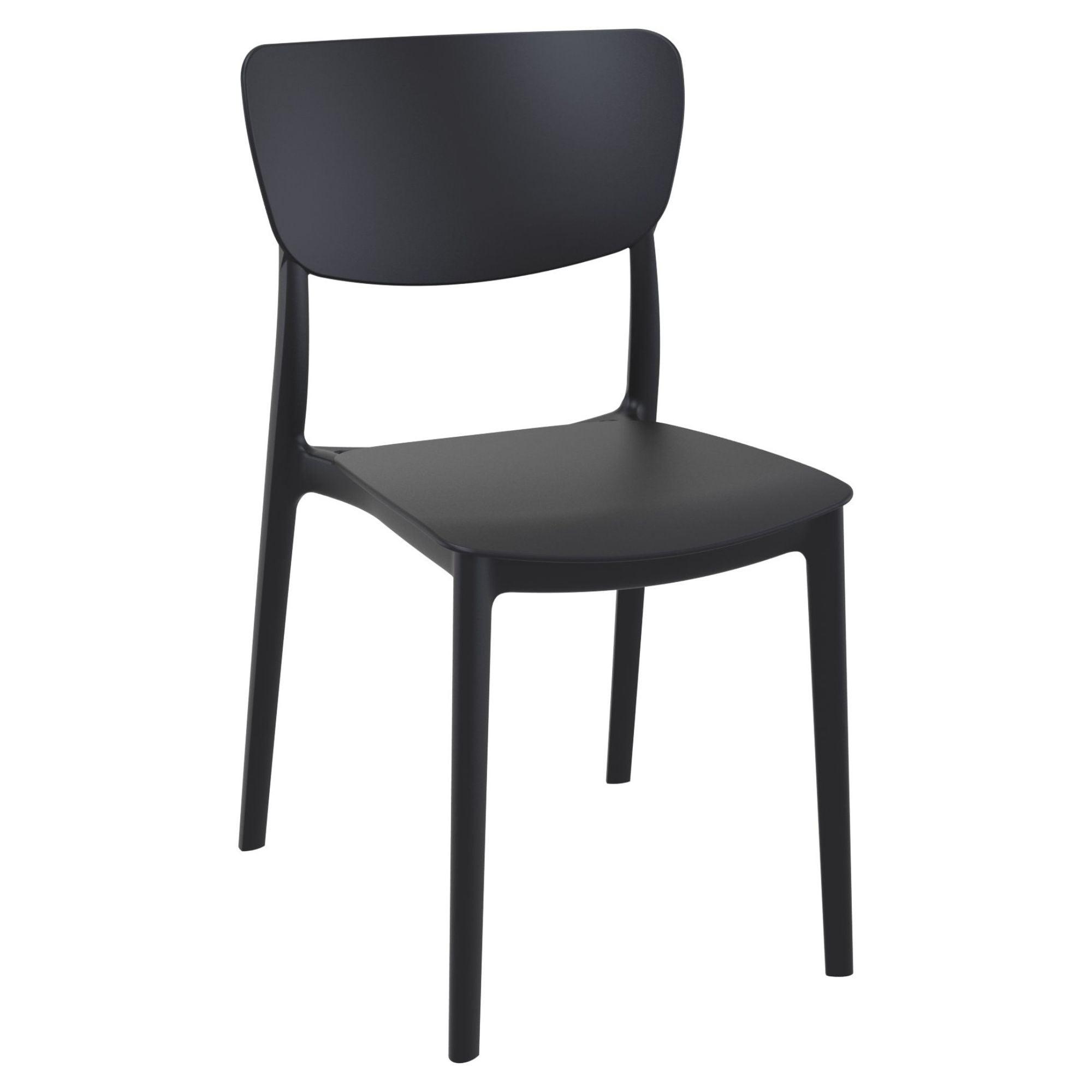 33" Black Stackable Indoor/Outdoor Dining Chair