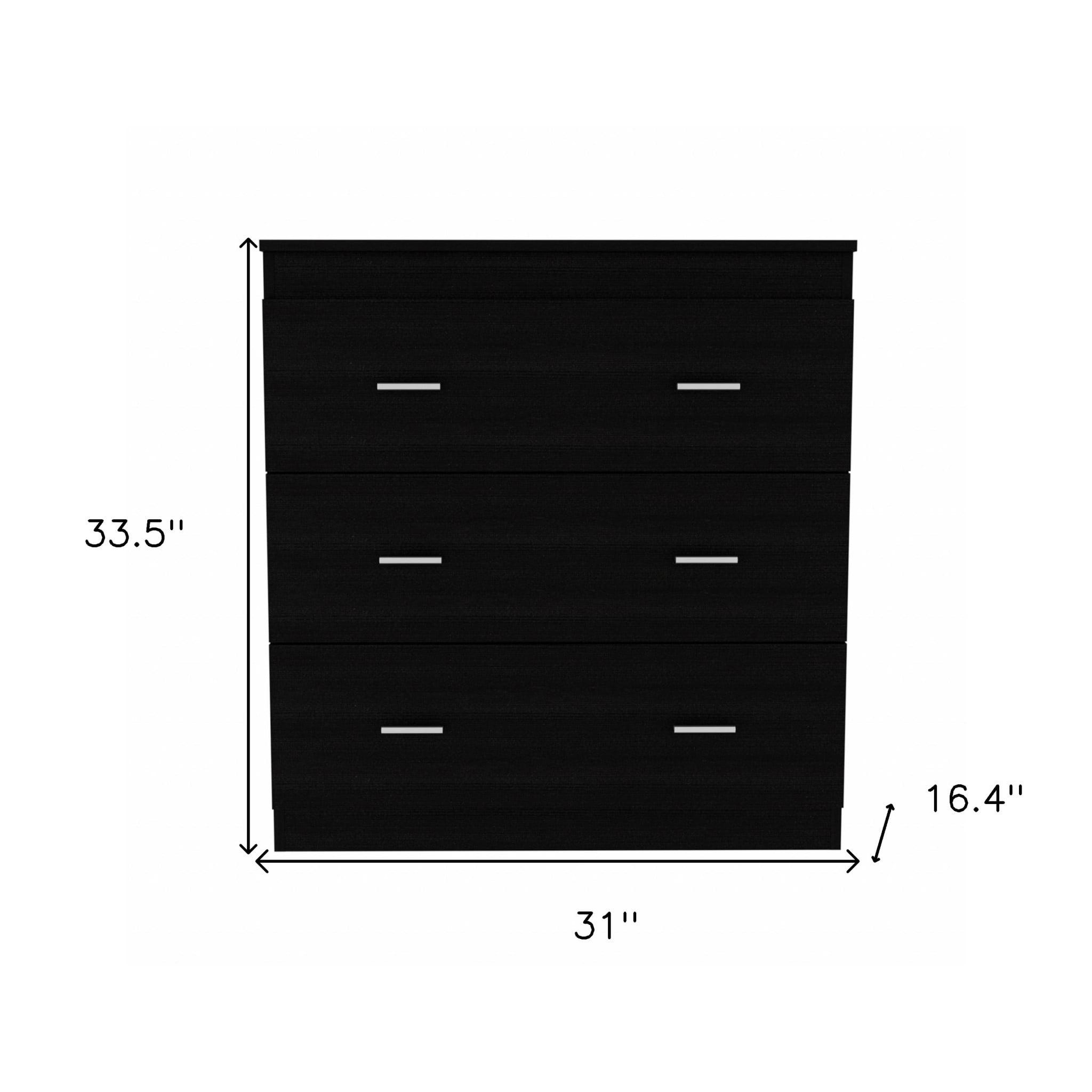 Modern Black Wengue Horizontal Dresser with Soft Close Drawers