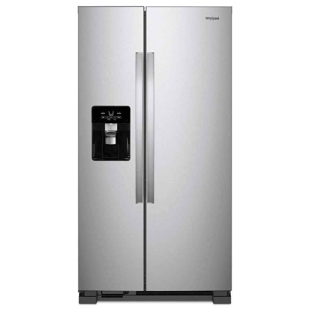 Stainless Steel 33-Inch Side-by-Side Refrigerator with Ice Maker