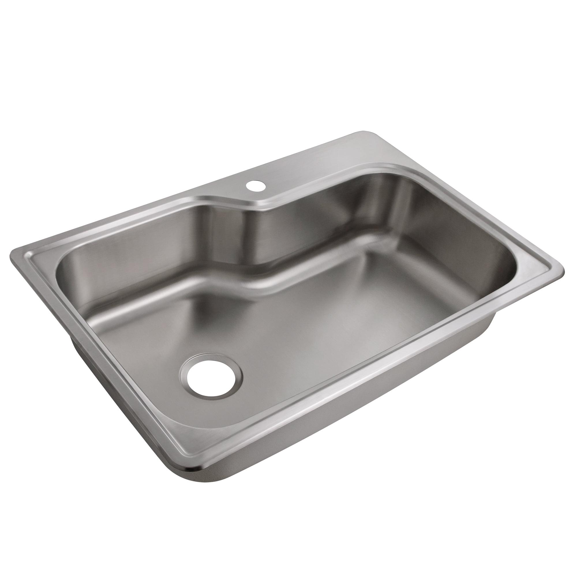 Sleek 33" Stainless Steel Single Bowl Kitchen Sink