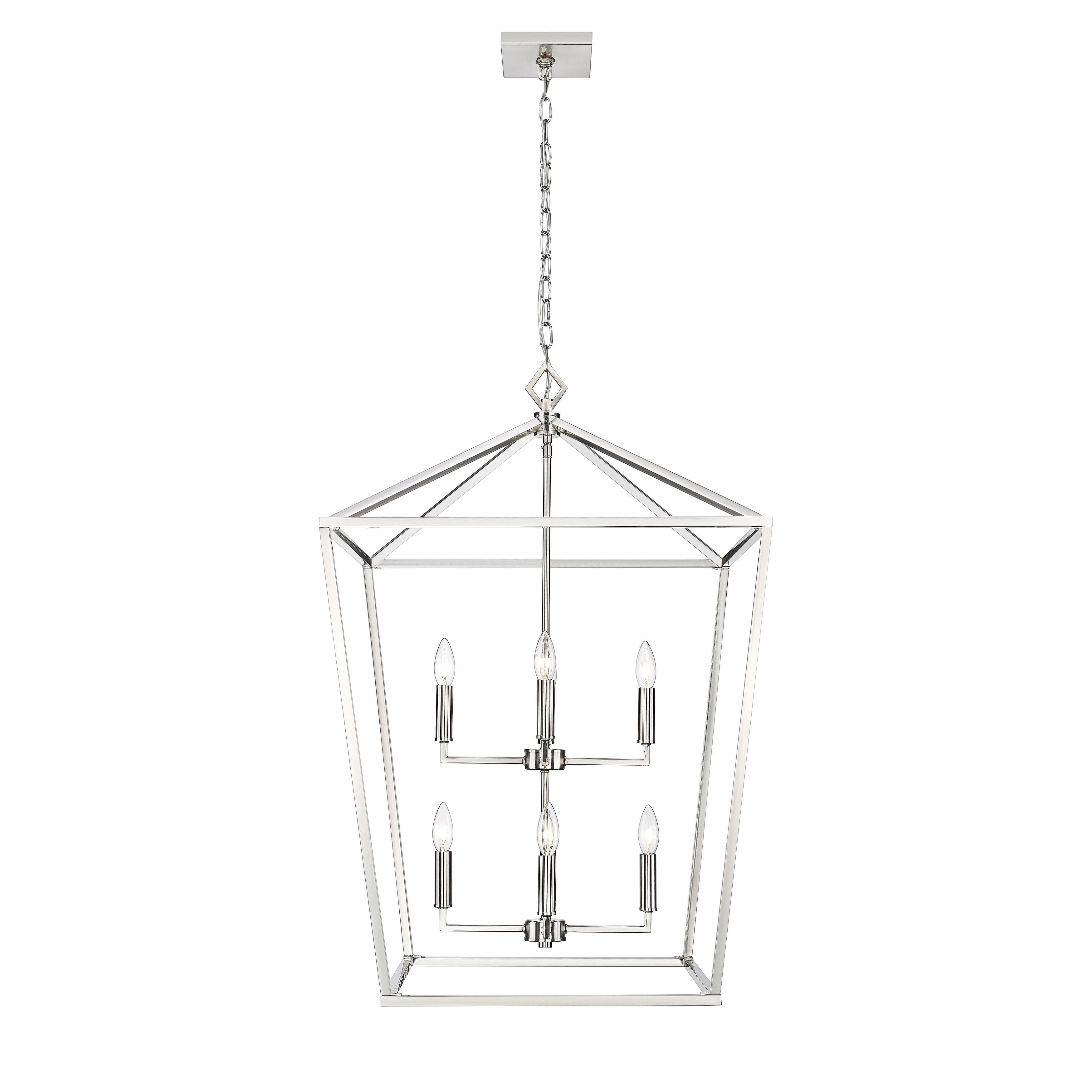 Elegant Satin Nickel 8-Light Pendant for Refined Interiors