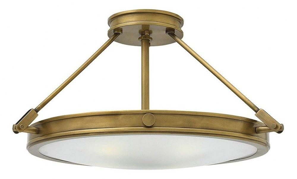 3382HB-Hinkley Lighting-Collier - 4 Light Medium Semi-Flush Mount in Traditional-Mid-Century Modern Style - 22 Inches Wide by 11.5 Inches