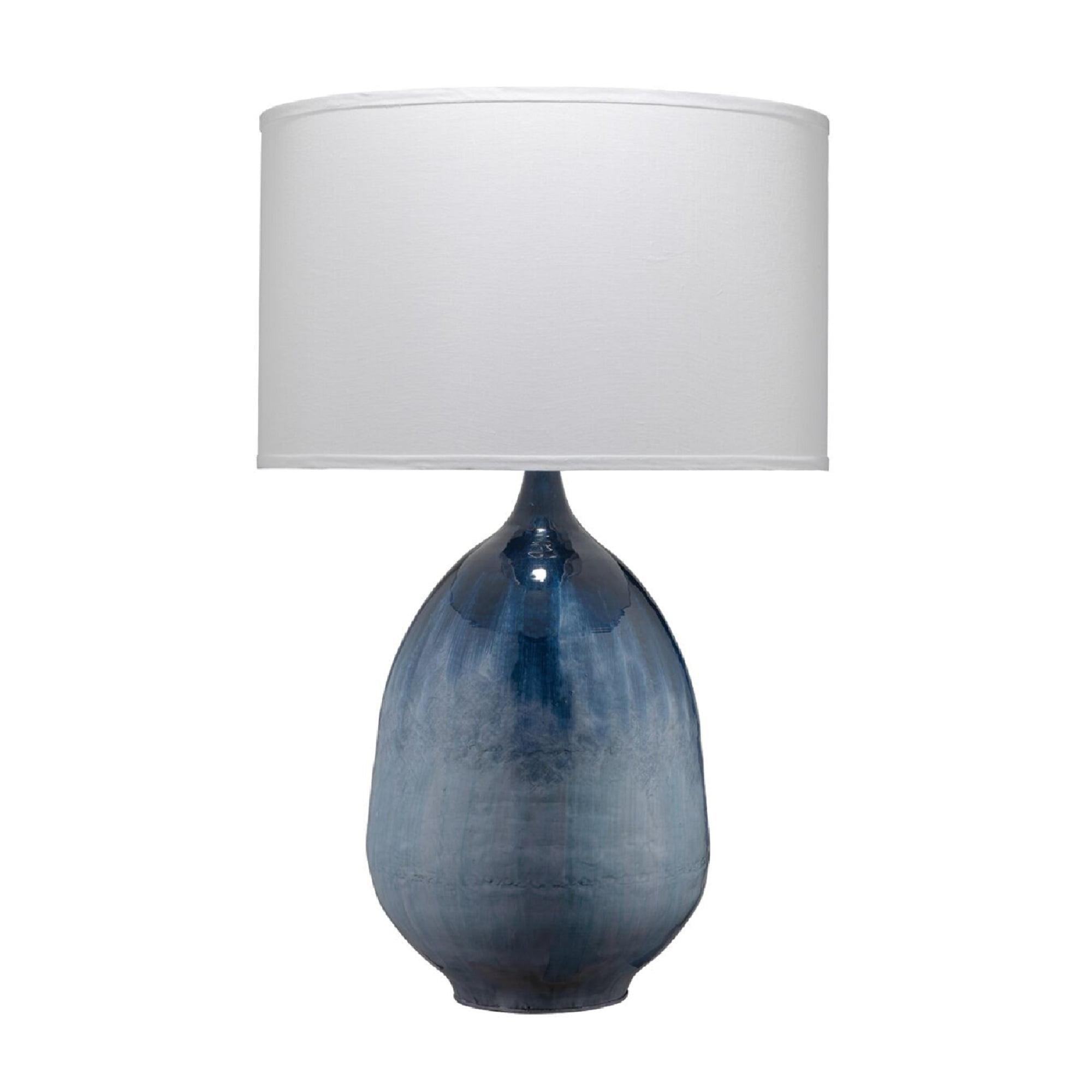 Jamie Young Co Twilight Transitional Iron Metal/Linen Table Lamp in Blue Ombre