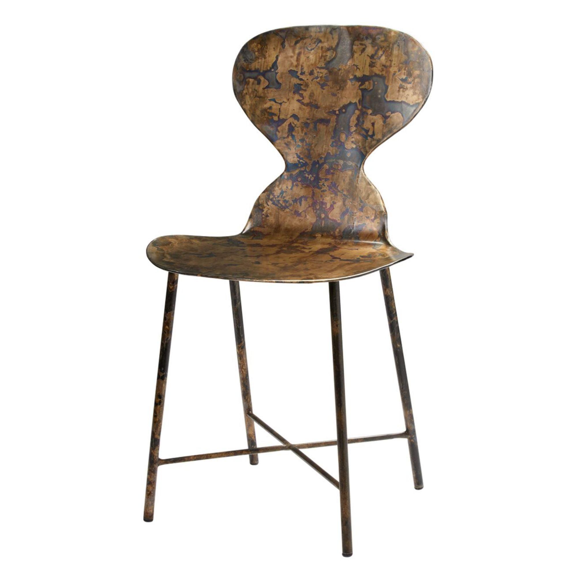 McCallan Acid Washed Metal Dining Chair