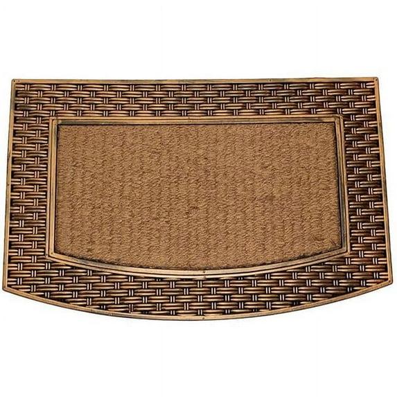 Rockport Premium Door Mat, 34 in. L X 22 in. W Coir/Rubber, Beige/Brown