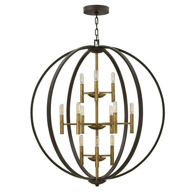 Hinkley Euclid 12 - Light Candle Style Globe Chandelier