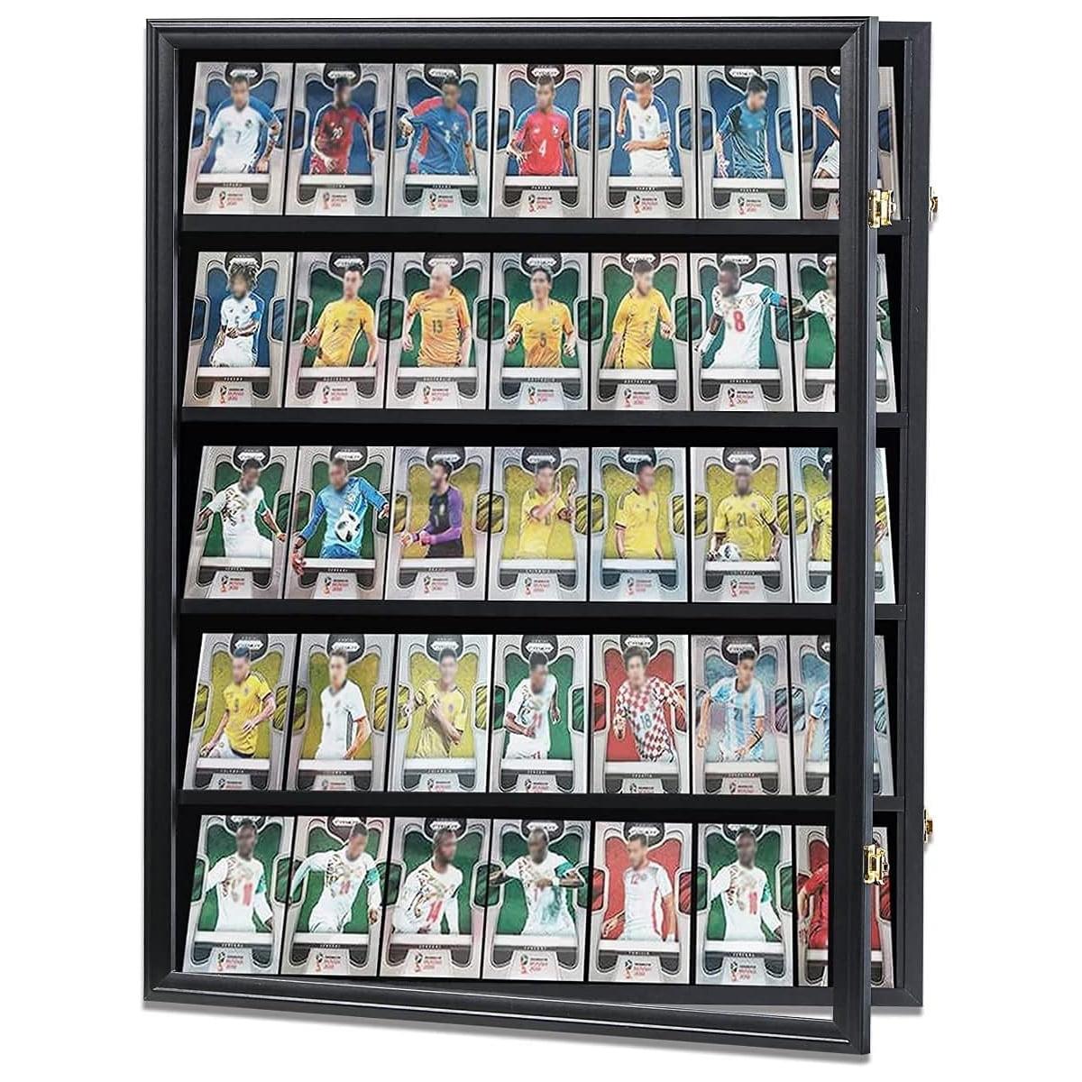 Black Lockable Wall Mounted Sports Card Display Case