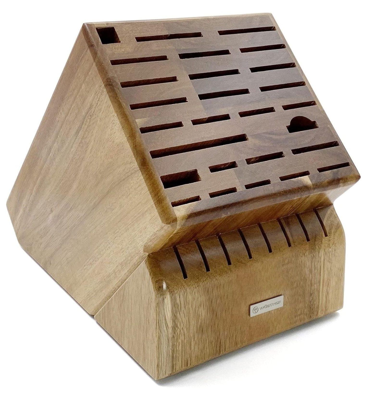 Acacia Wood 35-Slot Knife Storage Block