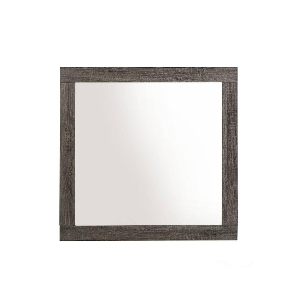 35-Inch Square Wood Dresser Mirror