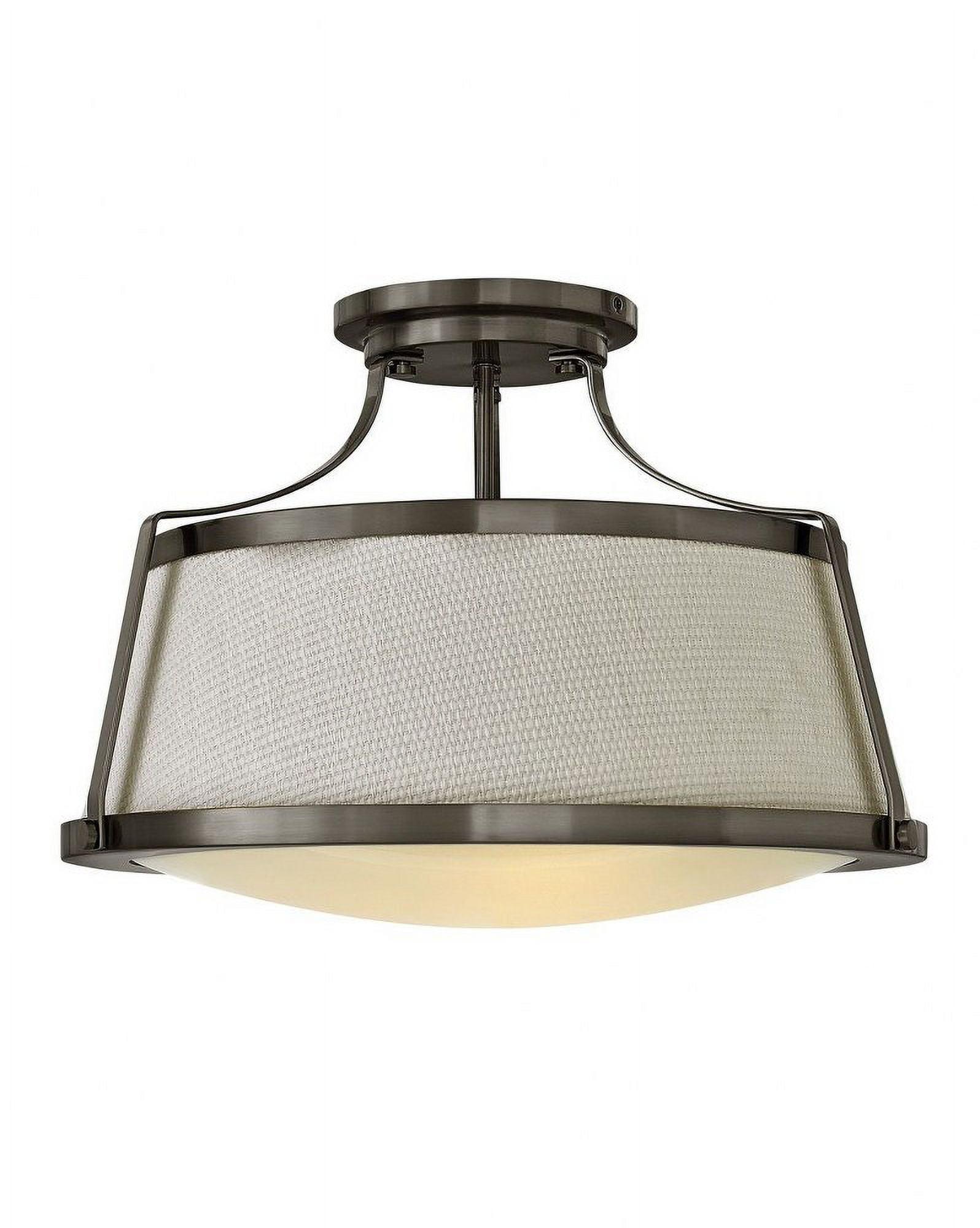 Hinkley Lighting Charlotte 3 - Light Semi-Flush Mount in  Antique Nickel