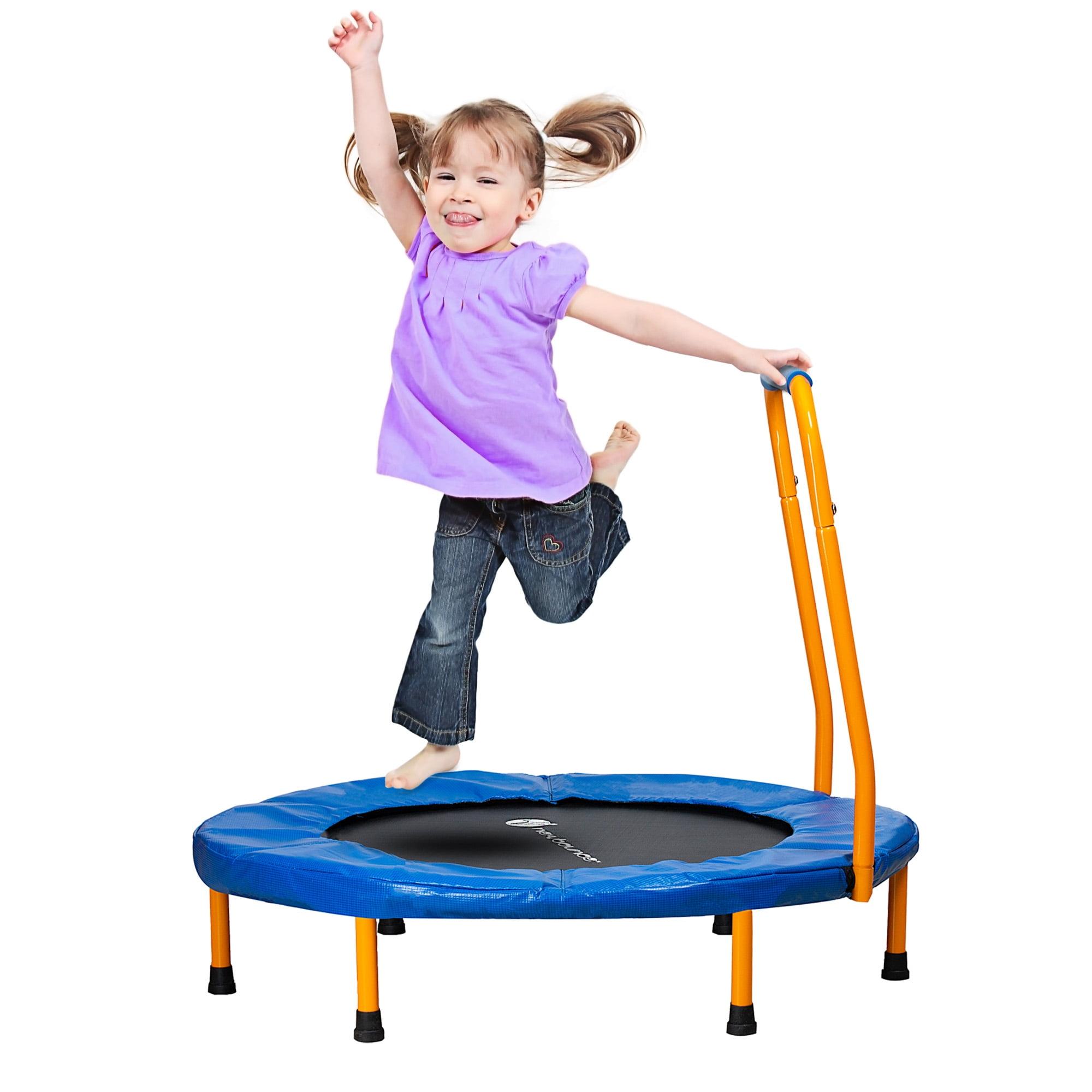 New Bounce 36" Foldable Mini Trampoline with Handlebar - Max of 150 Lbs