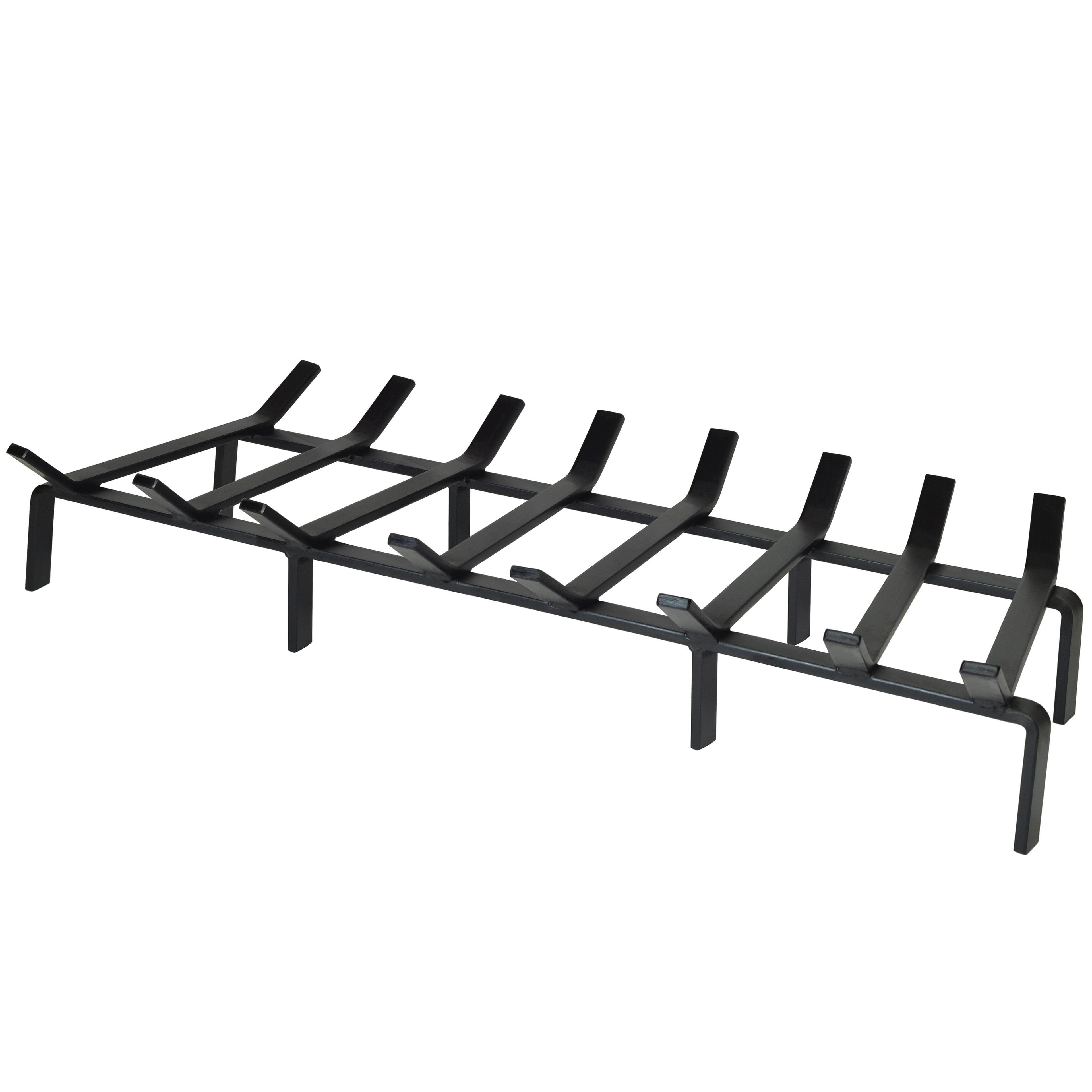 36 Inch Heavy Duty Black Steel Fireplace Grate