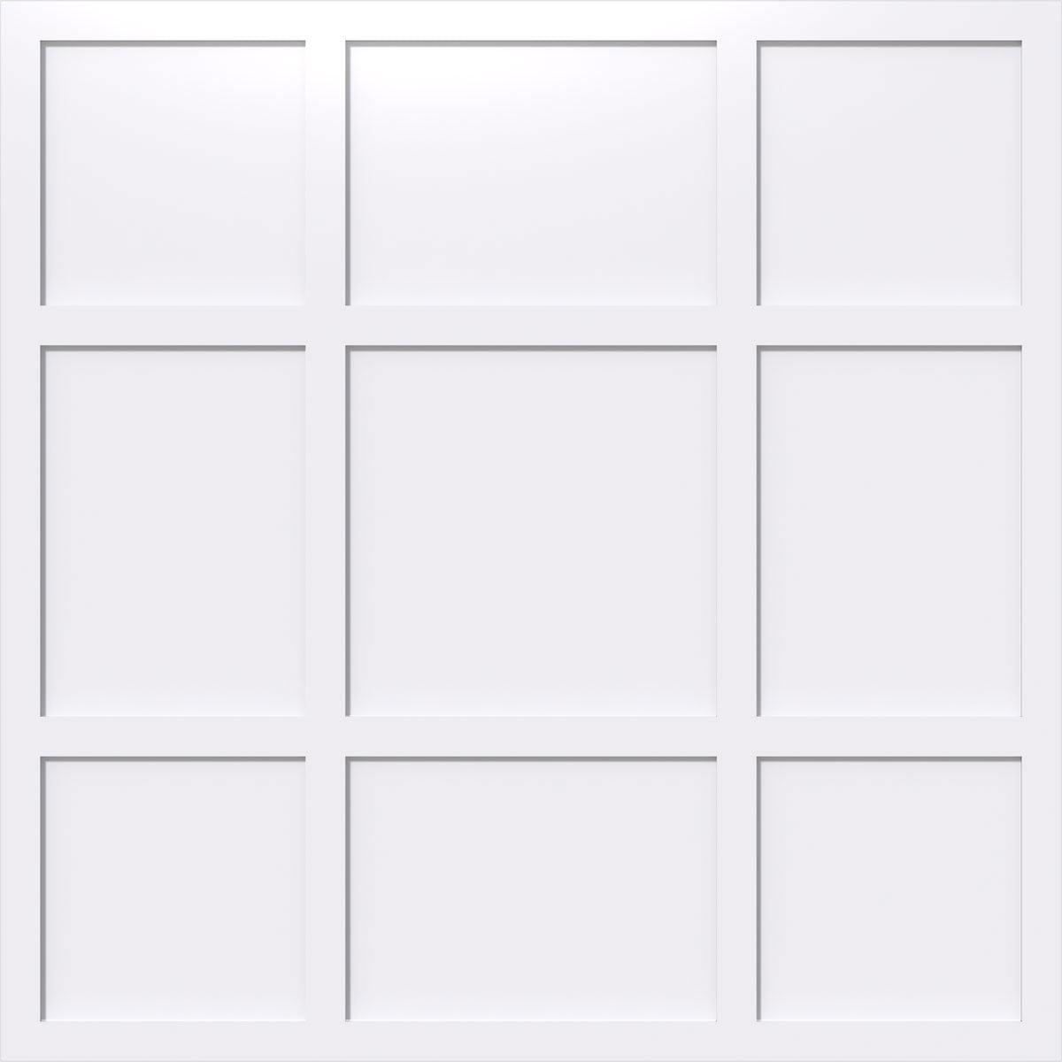 36"OD x 12 1/2"C x 1"P Rubik Architectural Grade PVC Contemporary Ceiling Medallion