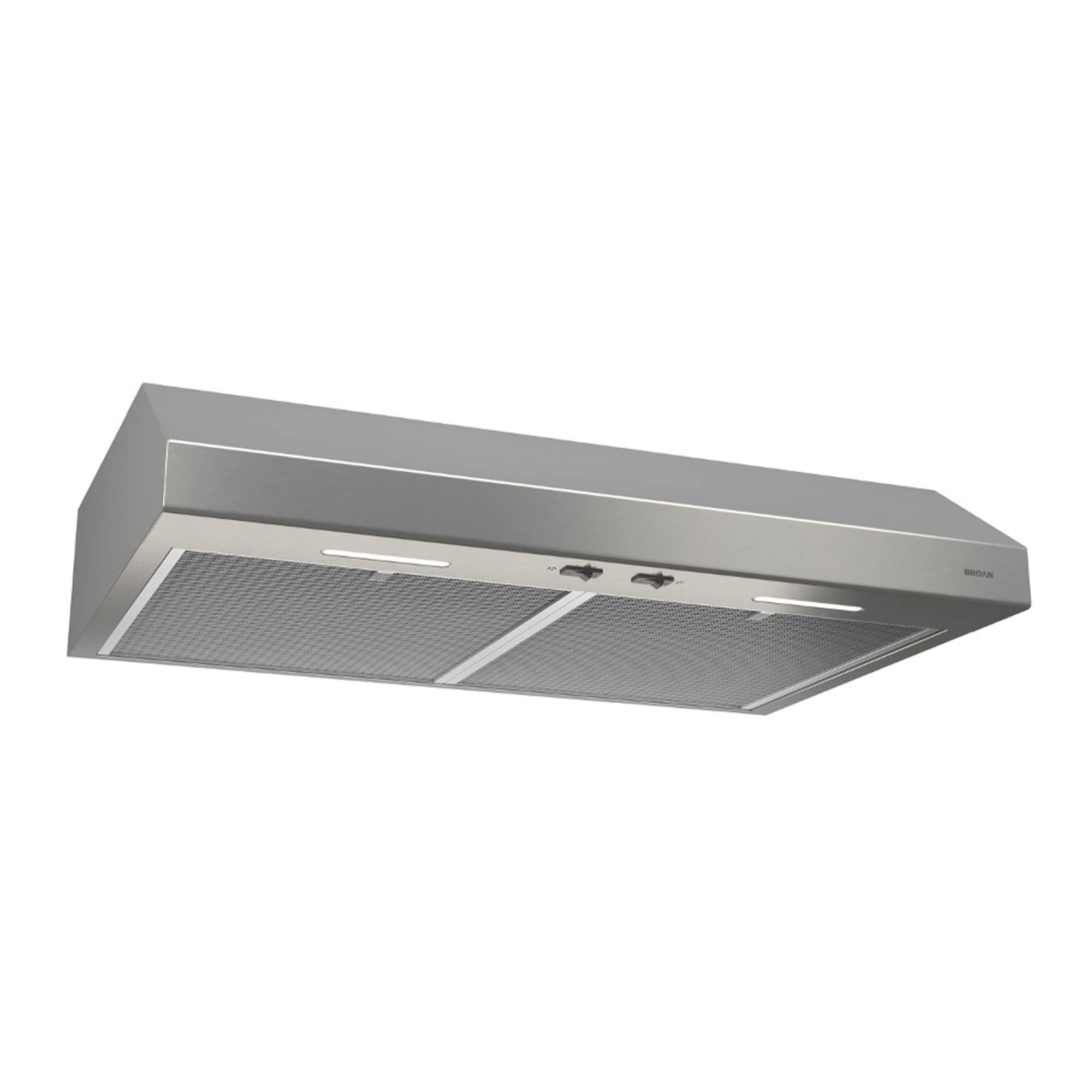 Broan NuTone 30" Stainless Steel 300 CFM Convertible Under Cabinet Range Hood with Mesh Filter