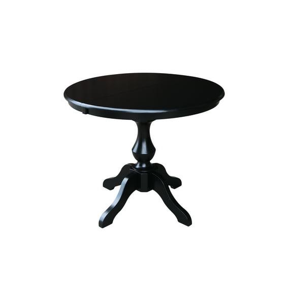 36" Kent Round Top Pedestal Dining Table with 12" Leaf - International Concepts