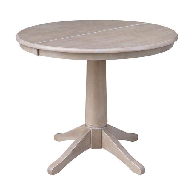 36" Magnolia Round Top Dining Table with 12" Leaf - International Concepts