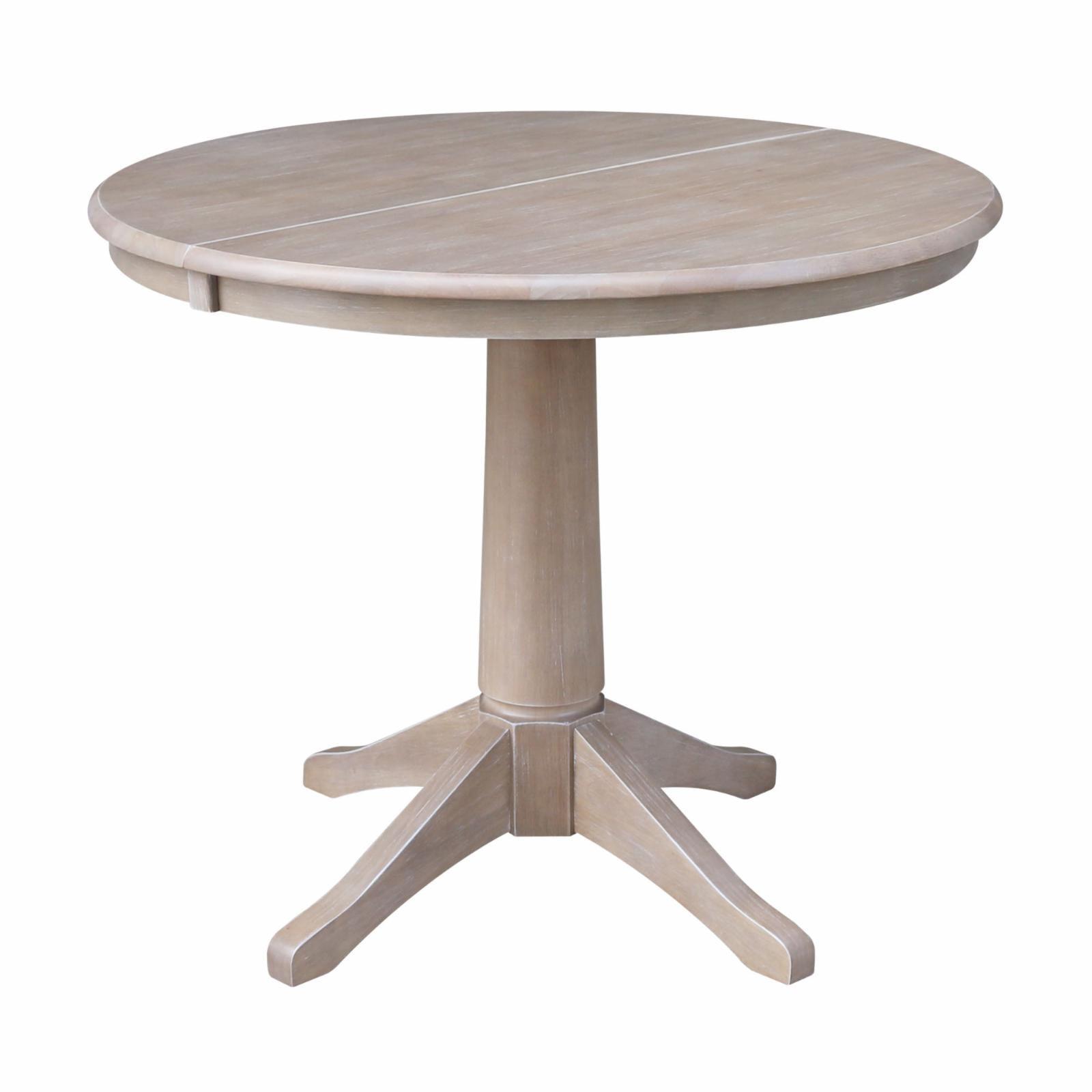 Cottage Charm 50.8" Round Wood Extendable Dining Table