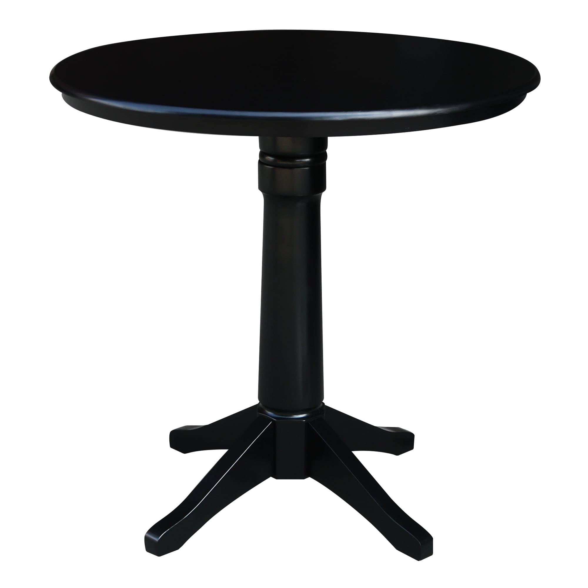 International Concepts 36" Round Top Pedestal Table-34.9" H, Black