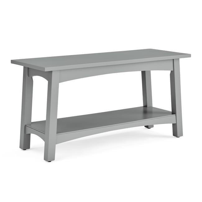 Alaterre Craftsbury 36 in. Sturdy Pine Wood Entryway Bench, Open Design Accent Furniture, Gray