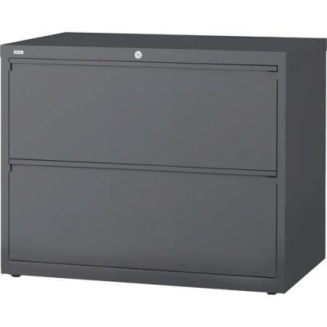 36'' Black Metal 2-Drawer Lockable Lateral File Cabinet