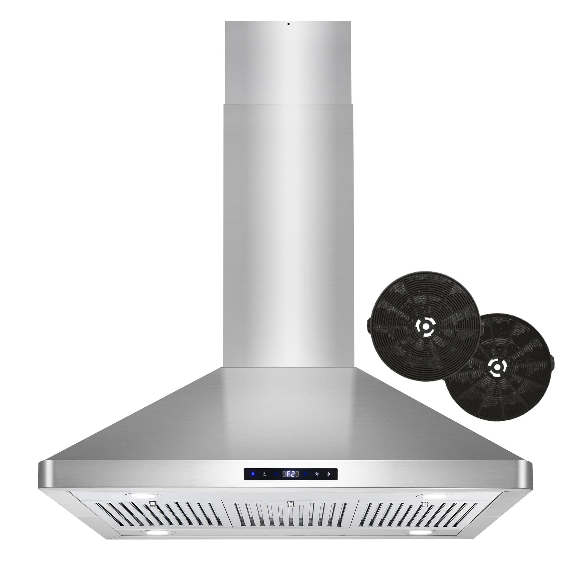 36 in. Lumin Collection Ducted Island Range Hood, Soft Touch Controls, LED Lights, Stainless Steel