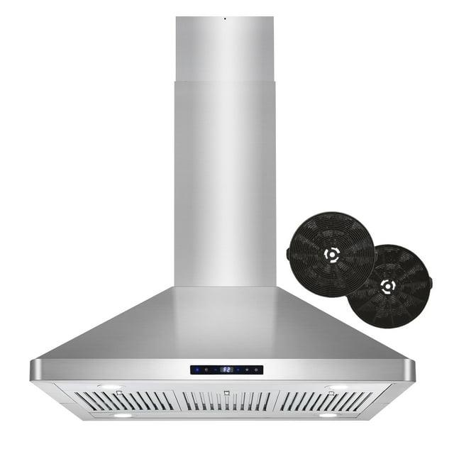 36 in. Lumin Collection Ducted Island Range Hood, Soft Touch Controls, LED Lights, Stainless Steel