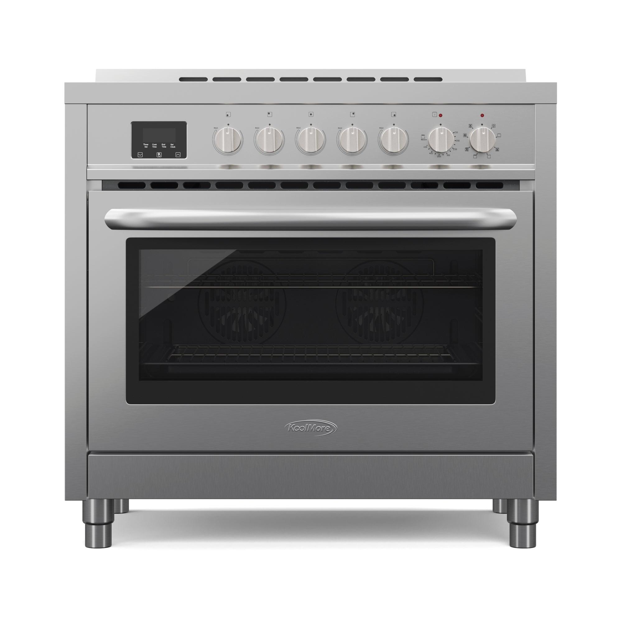 36 Inch Stainless Steel Convection Electric Range with Ceramic Cooktop