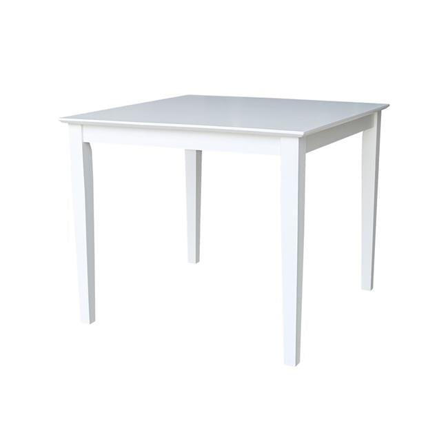 International Concepts Solid Wood 36" Square Counter Height Dining Table White: 4-Seat, Non-Extension, Wood Frame