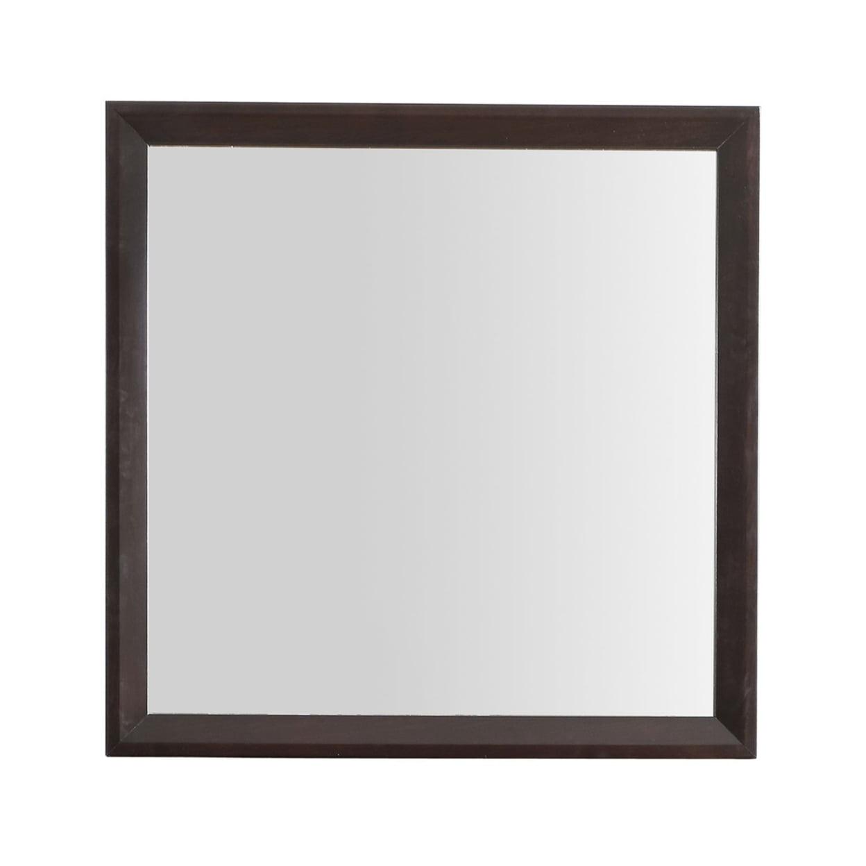 Passion Furniture 36 in. x 36 in. Classic Square Framed Dresser Mirror