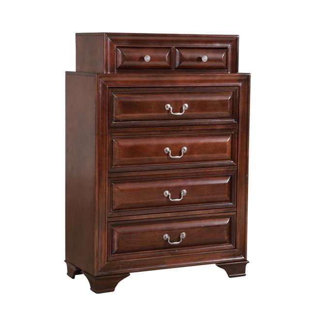 Cappuccino 7-Drawer Chest with Dovetail Drawers