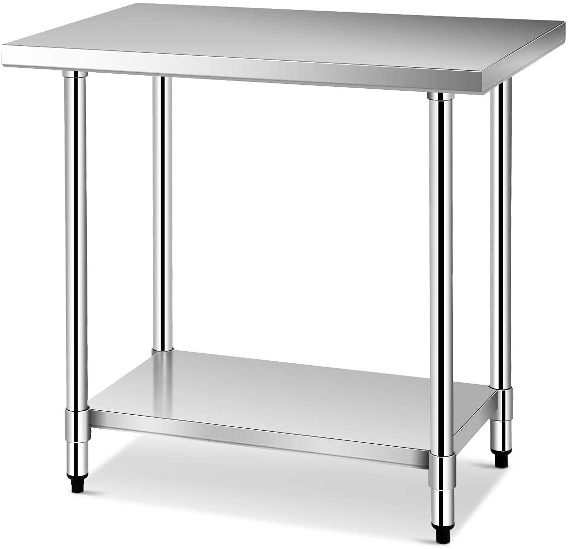 Stellar 36''x24'' Stainless Steel Commercial Kitchen Worktable